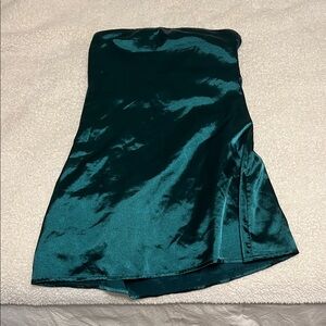 Princess Polly Teal Satin Mini Dress